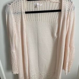 Womens knit/ crochet cardigan bathing suit coverup